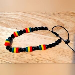 Island Unity Rasta Bead Bracelet – Handcrafted Boho Vibes